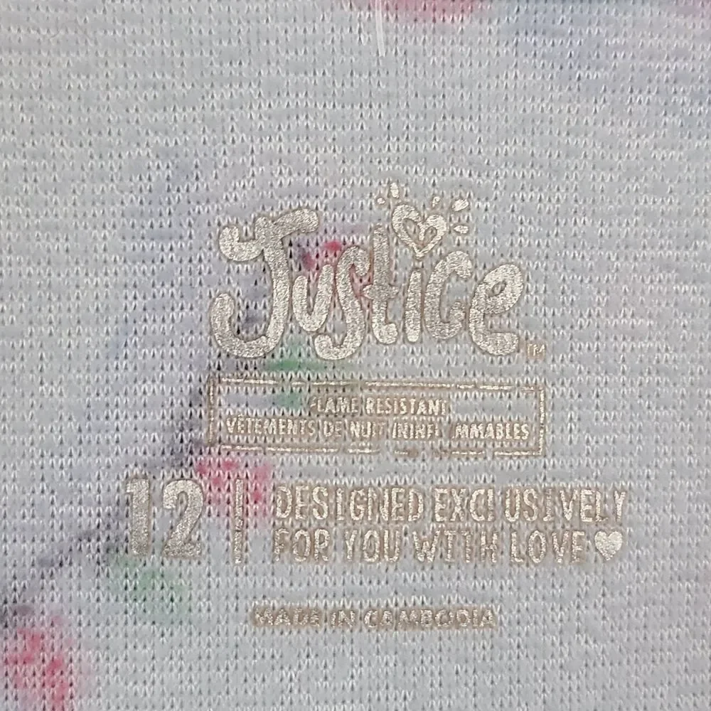 Justice Yeti Christmas Nightgown Girls 12 Plush Holiday Sleep Gown Cozy Pajamas